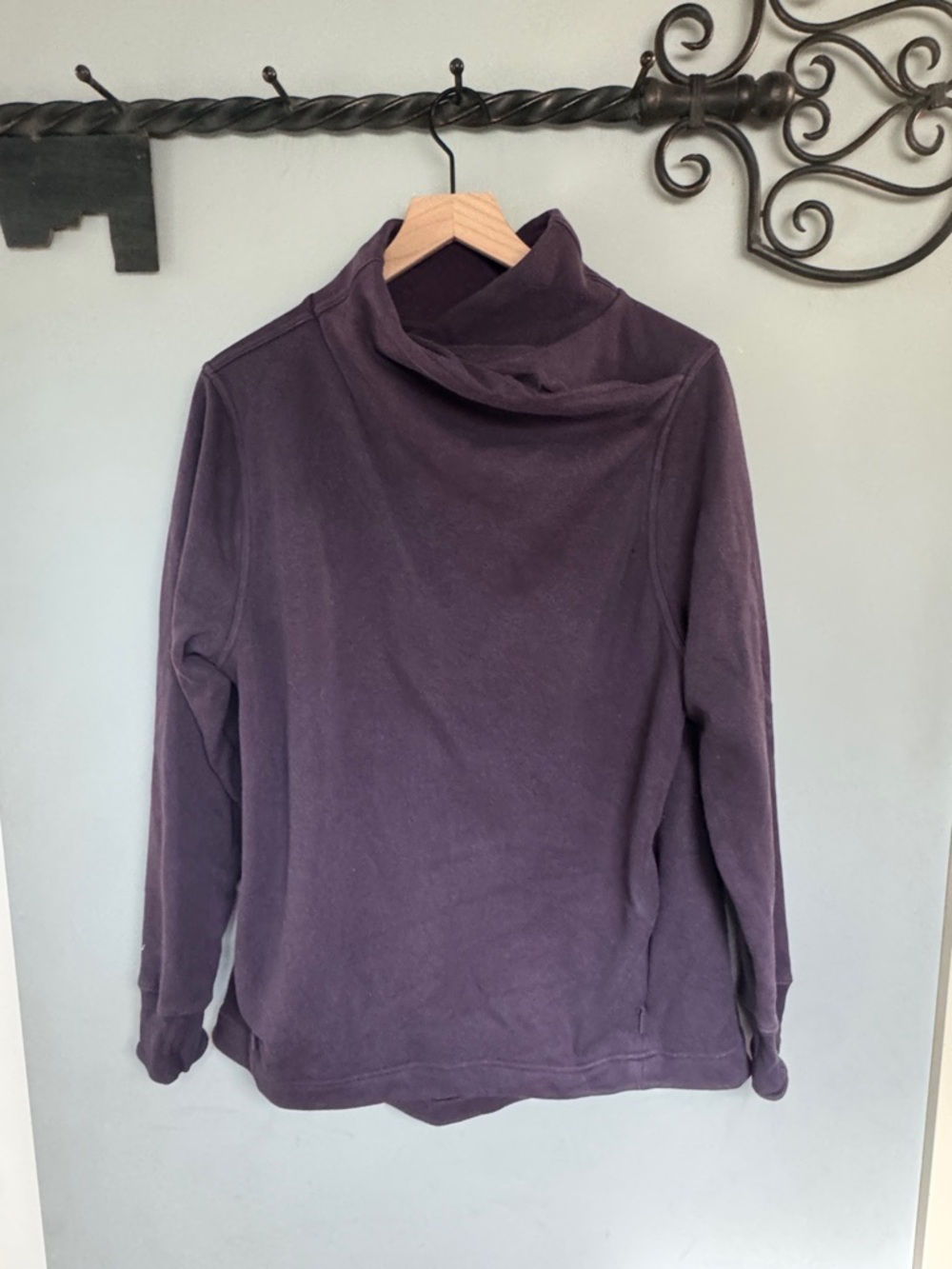 Athleta L Women’s Cozy Funnel Neck Sweater - Purple